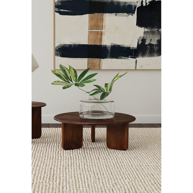Columbo Brown Round Coffee Table