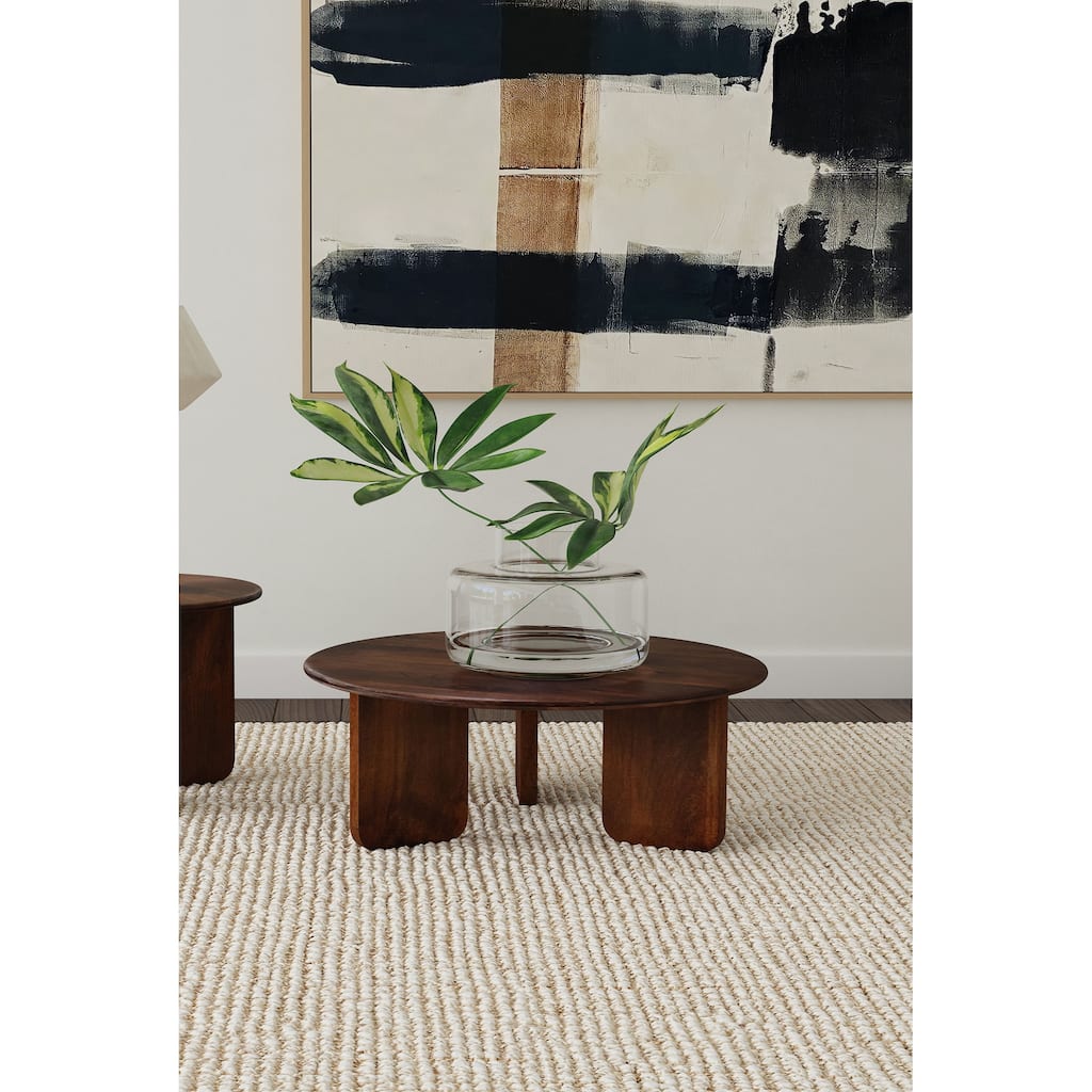 Columbo Brown Round Coffee Table
