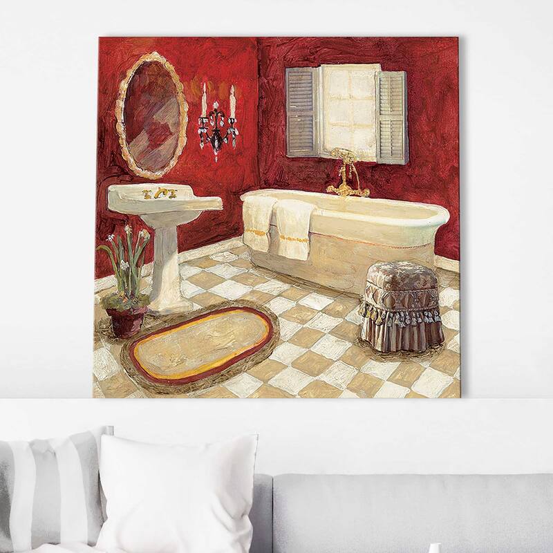 "Salon Rouge II" Print on Canvas