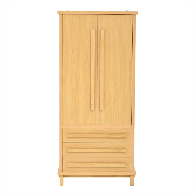 Christopher Knight Home - Linda 70" Kitchen Pantry Cabinet with Adjustable Shelves, 3 Drawers & 6 Door Racks