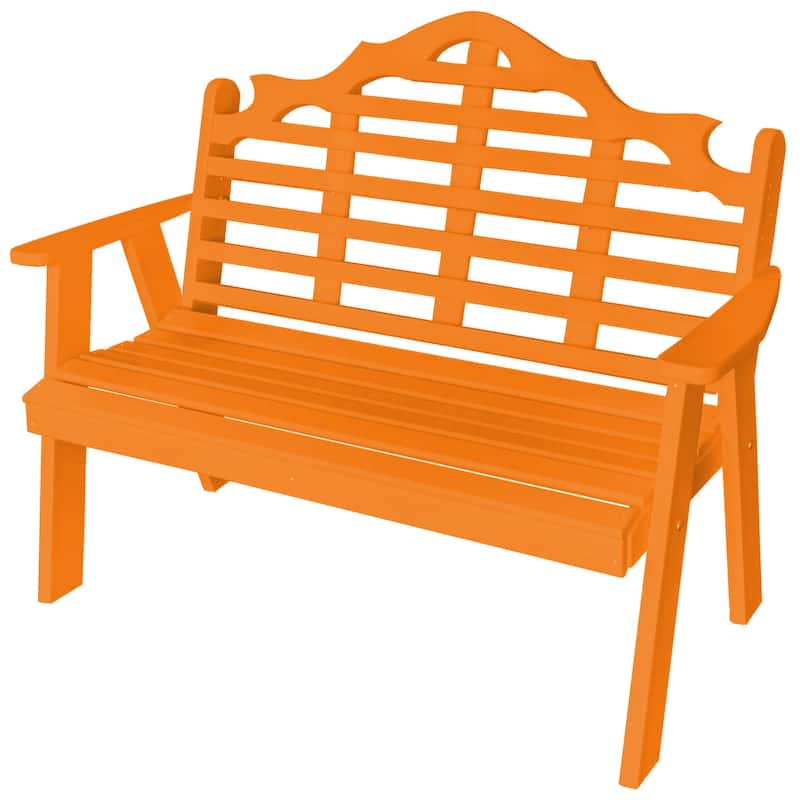 Poly 4' Marlboro Garden Bench - Orange