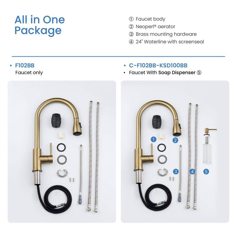 Single Handle Pull Down Kitchen Faucet