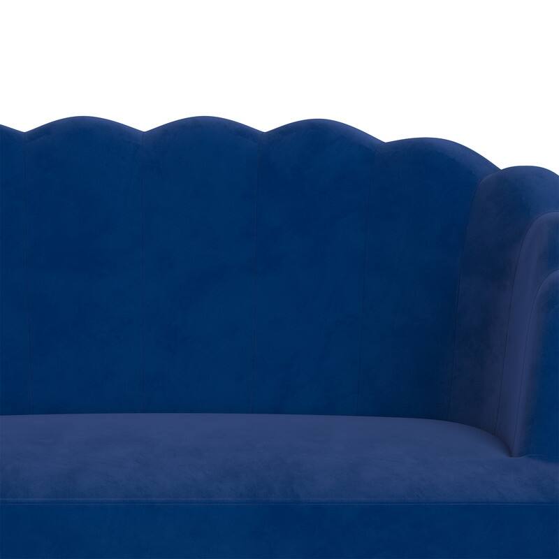 Velvet Comfortable Softness Metal Legs Loveseat Sofa