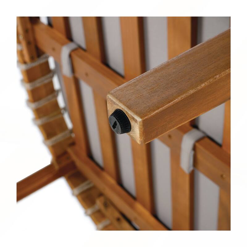 Acacia Wood Outdoor Club Chair with Removable Cushions for Porch and Garden