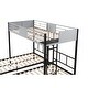 preview thumbnail 11 of 10, Twin Size Triple Bunk Bed with Vent Board/ Sturdy Metal Frame/ Noise-Free Wood Slats/ Separatable into three beds
