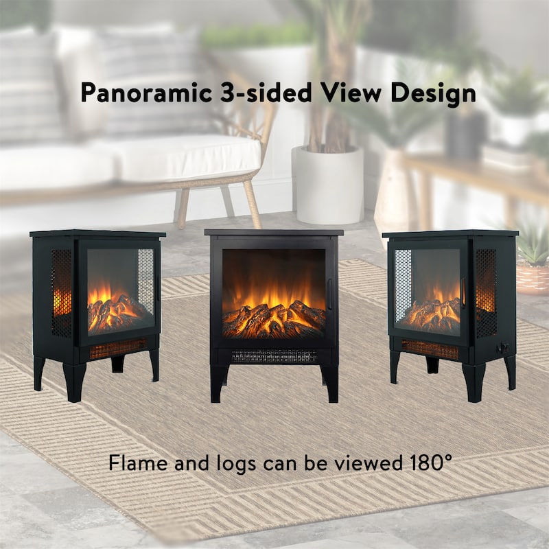 15 inch 3D Flame Electric Infrared Quartz Fireplace Stove