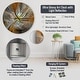 preview thumbnail 5 of 9, Designart 'Glittering Light Blue Pattern' Oversized Modern Wall Clock