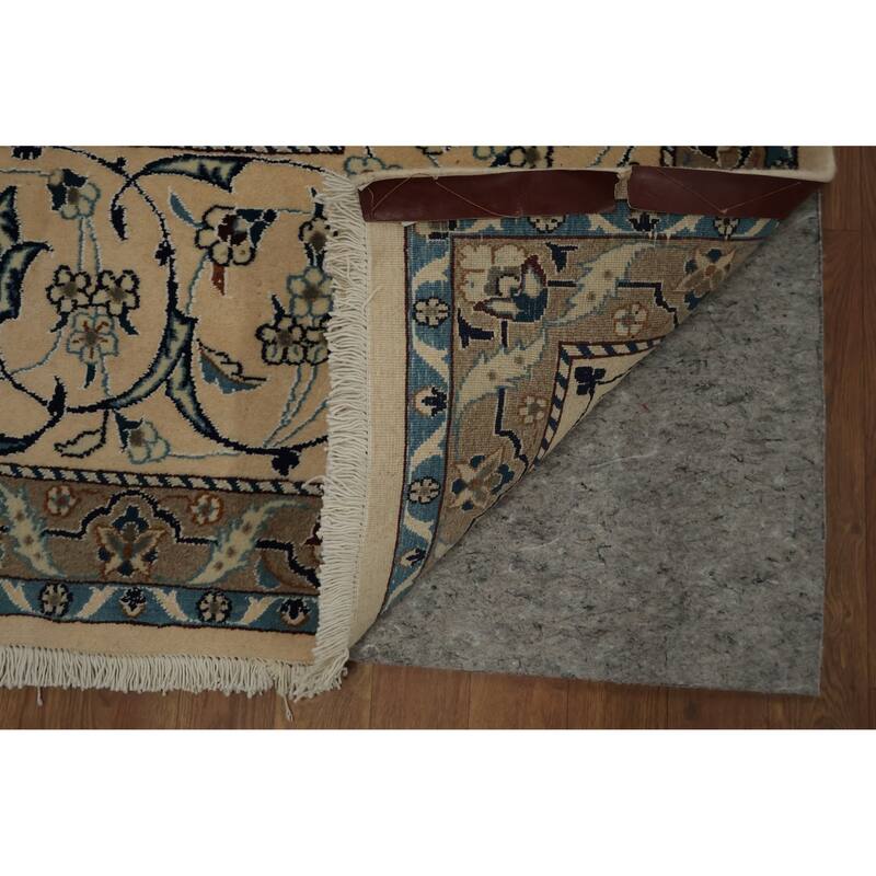 Hand Knotted Oriental 100% Wool Carpet Traditional Floral Red Nain Area Rug - 19' 0'' X 12' 10''