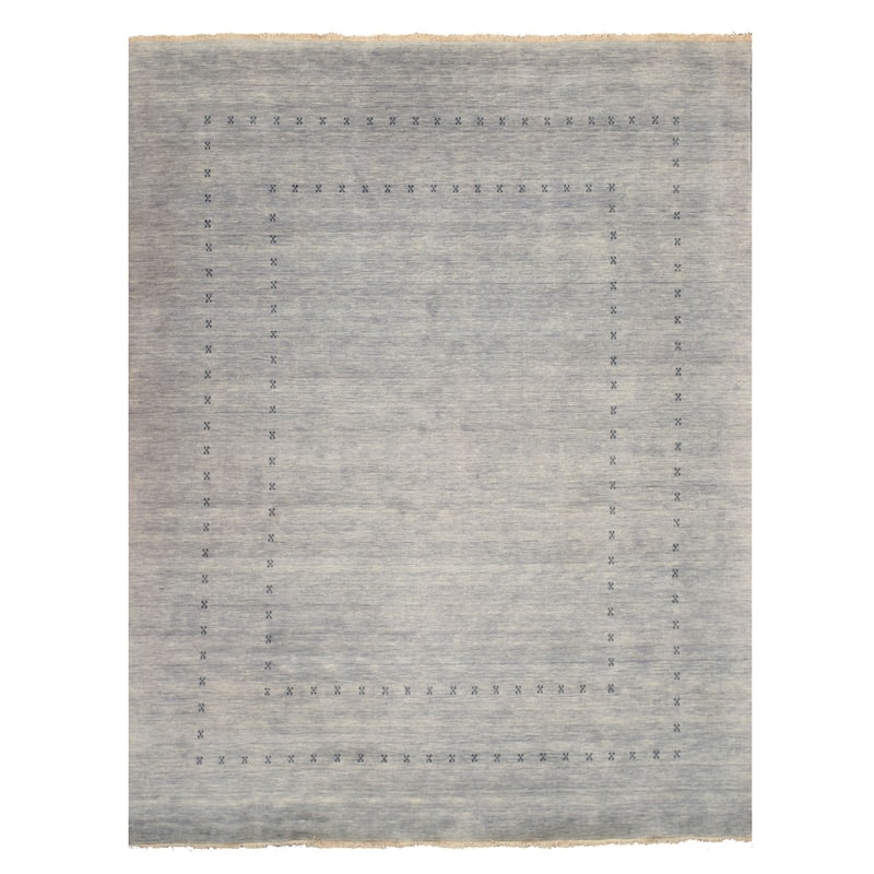 Gray Handmade Wool Transitional Lori Baft Rug, 4' x 6', Cozy Soft Textured Accent - L