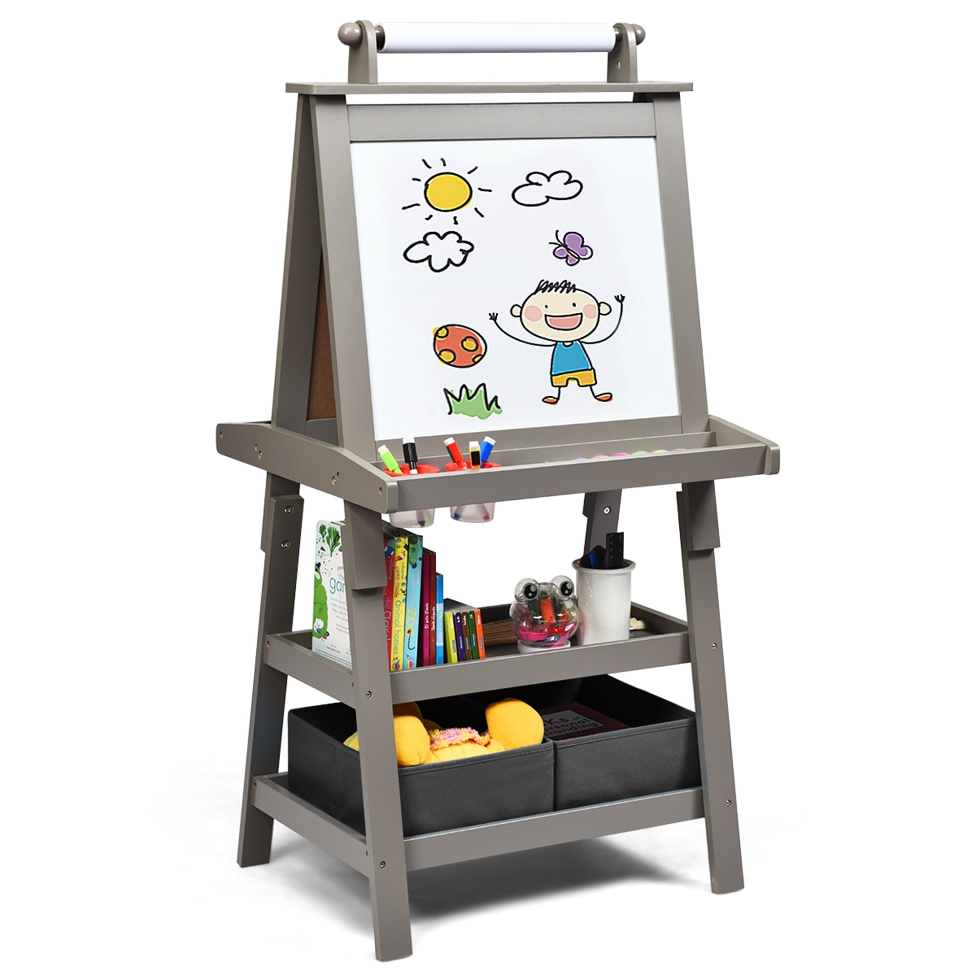 Easel with Storage in Espresso