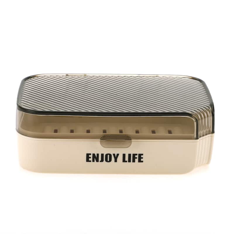 Waterproof with Cover Soap Holder for Bathroom 5.51"x4.13"x1.81" 1 Pc