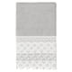 Authentic Hotel and Spa 100% Turkish Cotton Aiden White Lace Embellished Hand Towel - Light Gray