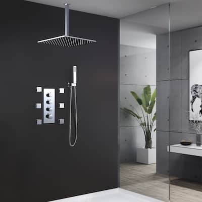 Thermostatic Complete Shower System With Embedded Valve