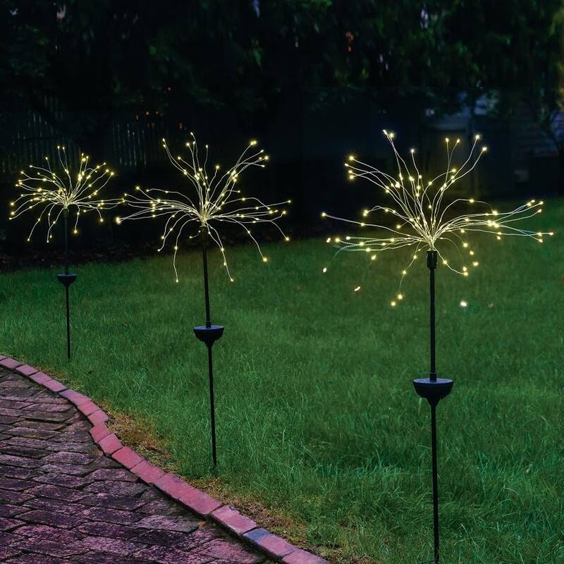 Solar LED Firework-Sparkler Garden Outdoor Christmas Holiday Stake Light