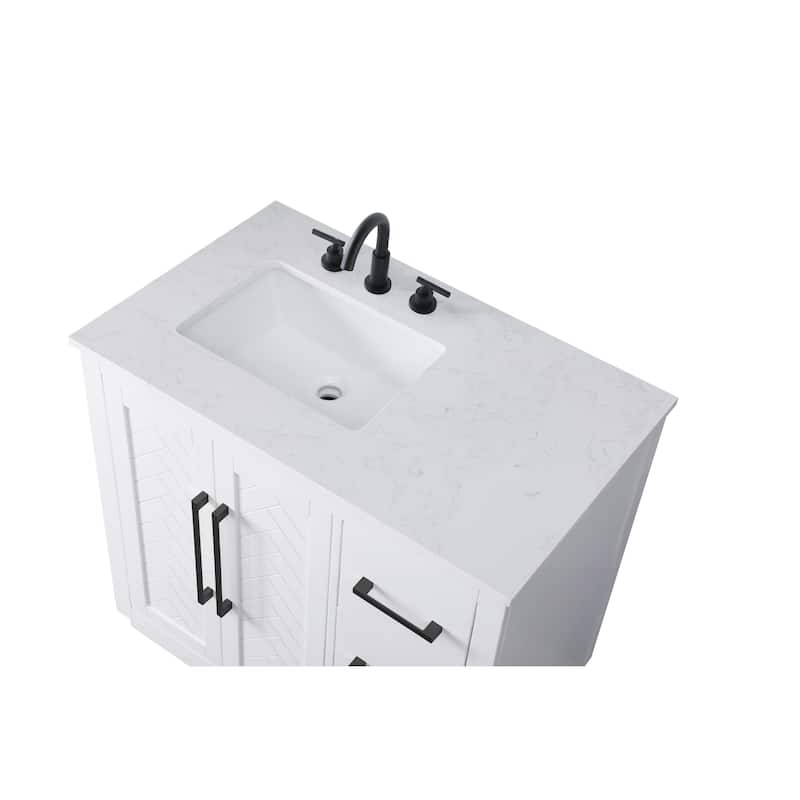 Elegant Lighting VF29036 Chase 36" Free Standing Single Basin Vanity