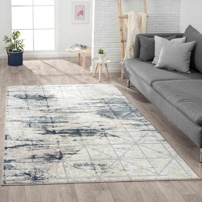 Tawu Abstract Stain Resistant Area Rug By HomeRoots - 8' x 10'
