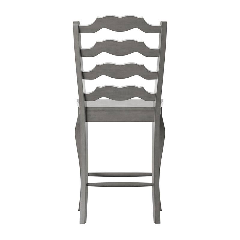 Eleanor French Ladder Back Wood Counter Chair (Set of 2) by iNSPIRE Q Classic