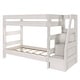 preview thumbnail 22 of 20, Max and Lily Modern Farmhouse Twin Over Twin Bunk Bed With Staircase