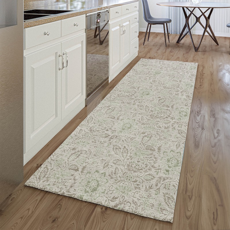 Premium Washable Super Soft Floral Mayfield Rug - Taupe - 2' 3" x 7' 6" - Runner