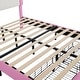 preview thumbnail 6 of 7, Full Size Upholstered Bed Frame with LED Lights, Crown Headboard and 2 Drawers