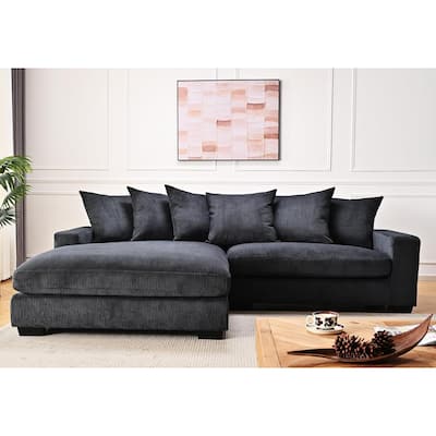 Payan 102.4 inch Wide Corduroy 2-Piece Sectional Sofa