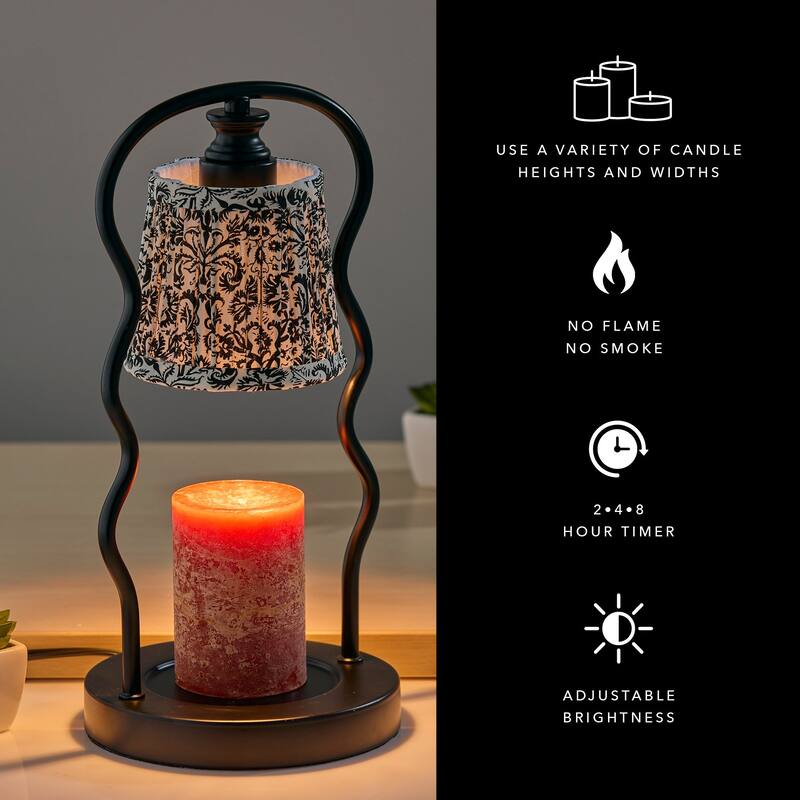 Twirl Candlewarmer Lamp with Timer - Dimmable Wax Melt Heater, 3 Lighting Modes & Auto Shutoff