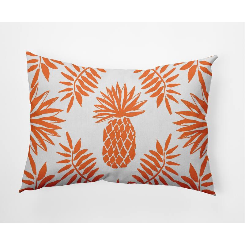 Pineapple Leaves Decorative Throw Pillow - Orange - 14" x 20"