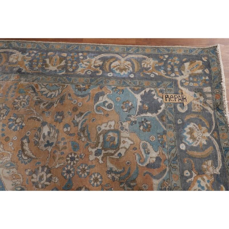 Tabriz Persian Vintage Rug Hand-Knotted Wool Carpet - 6'6"x 9'6"