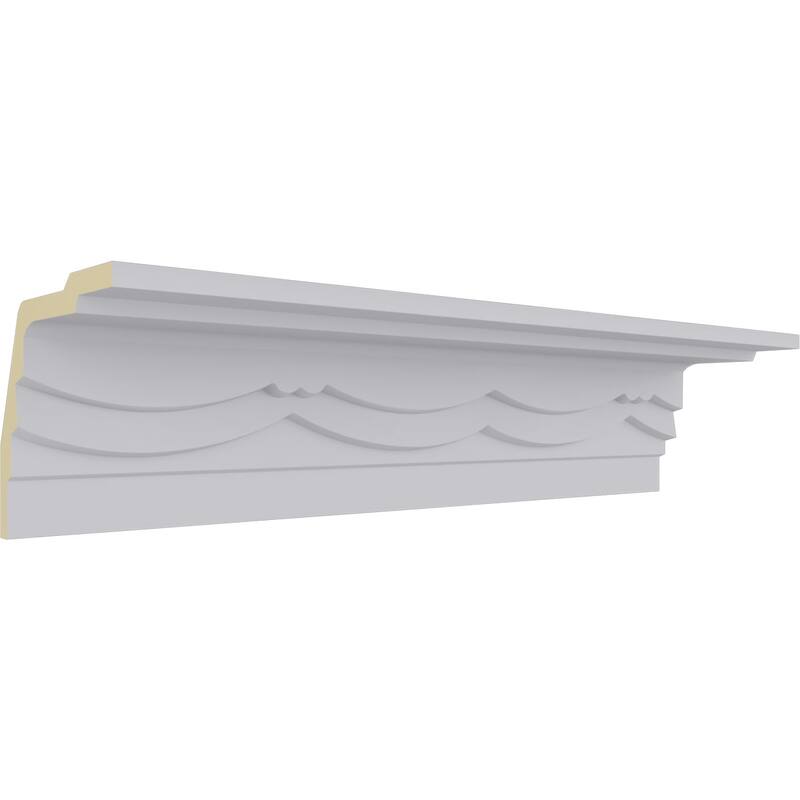 Bateman Swag Crown Moulding - 4 1/8"H x 4 1/4"P x 5 7/8"F x 94 1/2"L