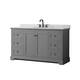 Option Dark Gray / White Carrara Marble Top / Matte Black