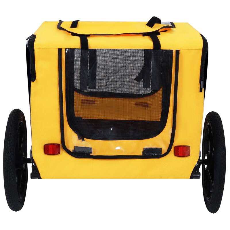 Pet Bike Trailer Dog Cart for Bicycle, Suitable for Small and Medium Pets, Easy Folding Cart Frame, Non-Slip Floor