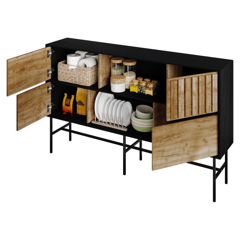 CraftPorch Modern Wooden TV Stand Console