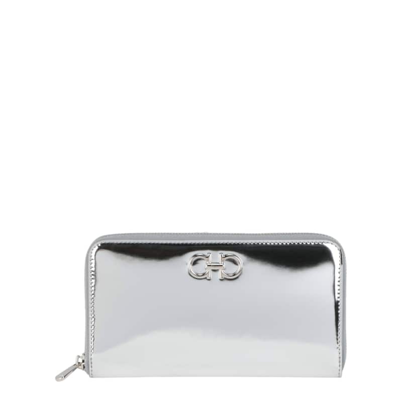 Ferragamo Gancini Contential Wallet - Silver