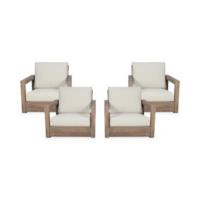 Westchester Acacia Wood Club Chairs by Christopher Knight Home