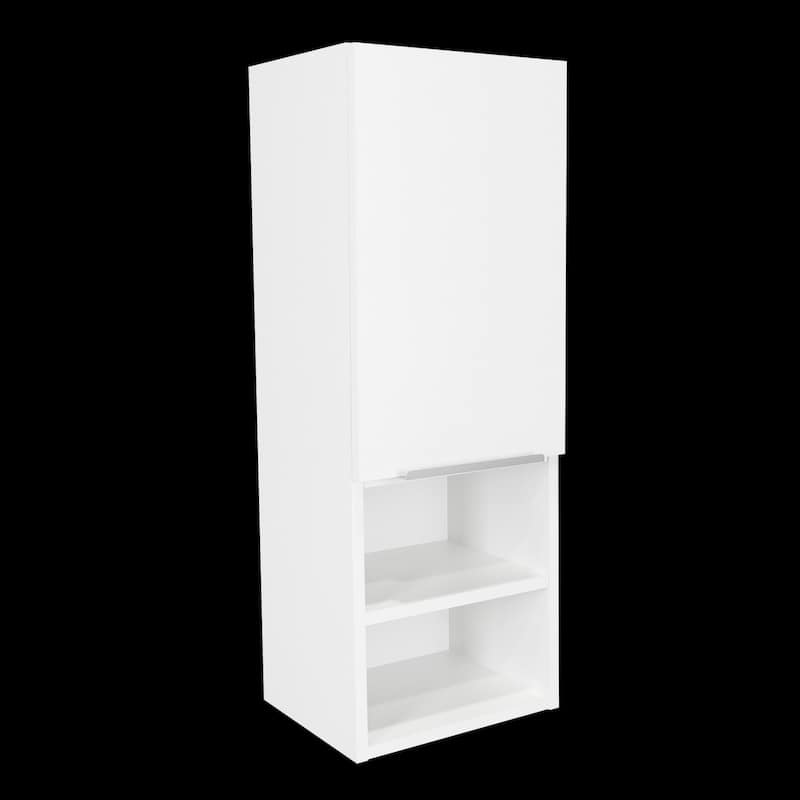 TUHOME Mila Wall-Mounted Bathroom Medicine Cabinet with Open & Closed Storage