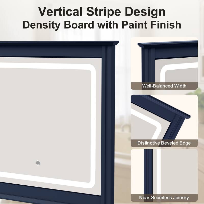 6 Drawer Dresser with Lighted Mirror