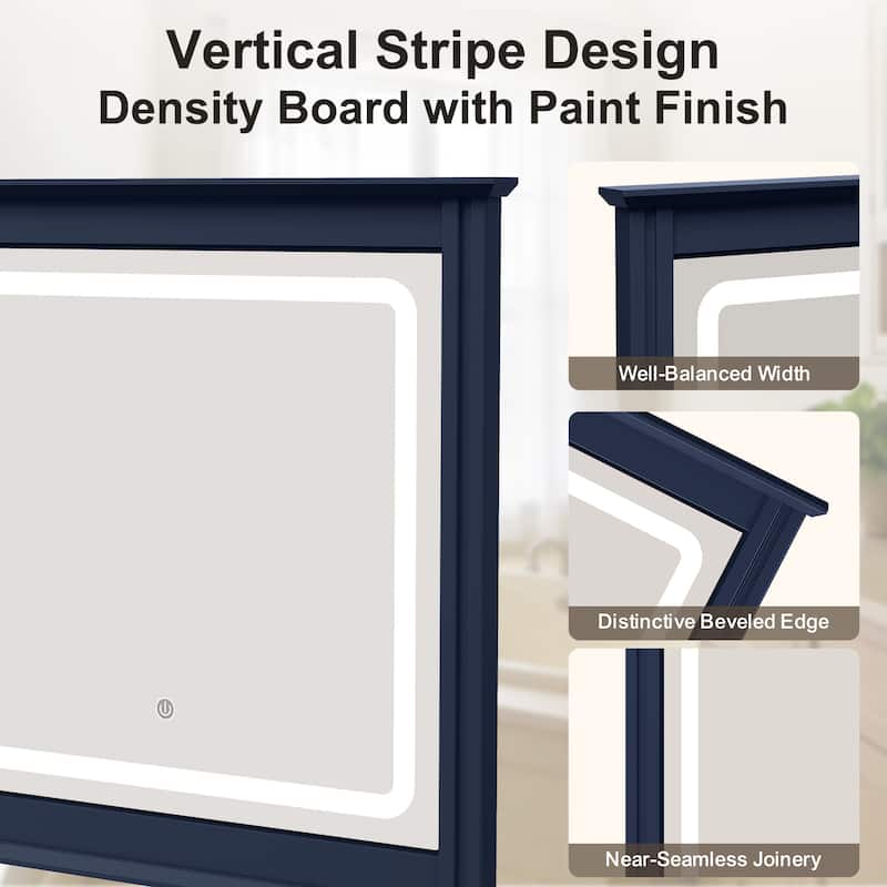 Smart LED Vanity Mirror with 3-Color Light