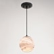 preview thumbnail 8 of 9, Vaxcel Lighting P0407 Milano 6" Wide Mini Pendant with Marble Glass