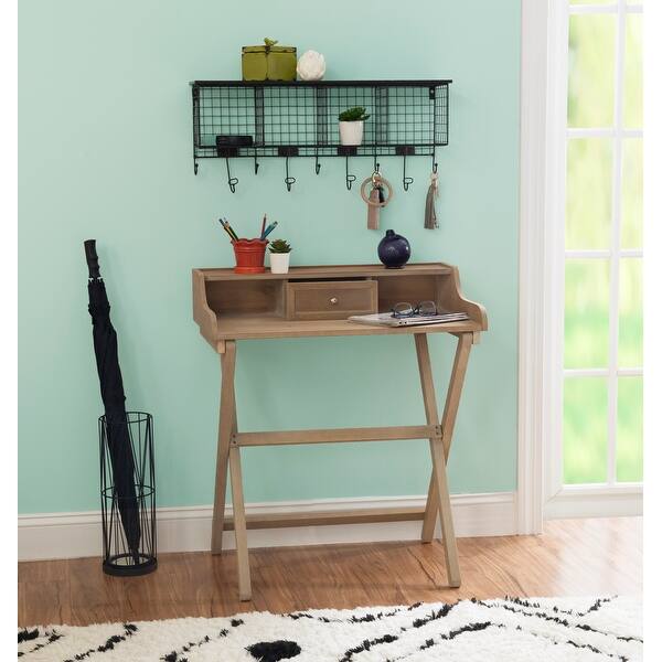 slide 2 of 36, Clover Solid Wood Folding Writing Desk