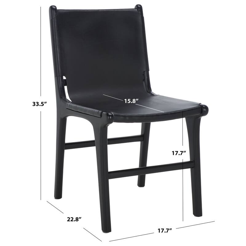 SAFAVIEH Couture Cassaphina Solid Wood Dining Chair (Set of 2), Fully Assembled - 18"W x 23"D x 34"H