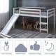 preview thumbnail 7 of 8, Gymax Twin Size Loft Bed with Slide Wood Low Sturdy Loft Bed for Kids