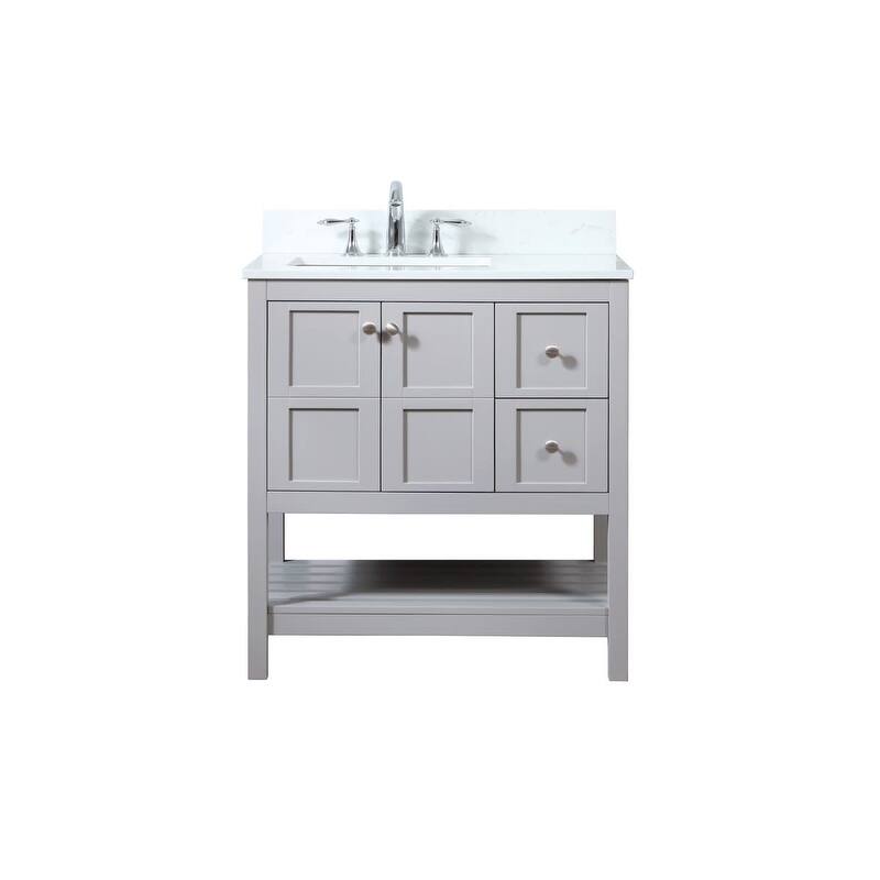 Elegant Lighting VF16432 Theo 32" Free Standing Single Basin Vanity
