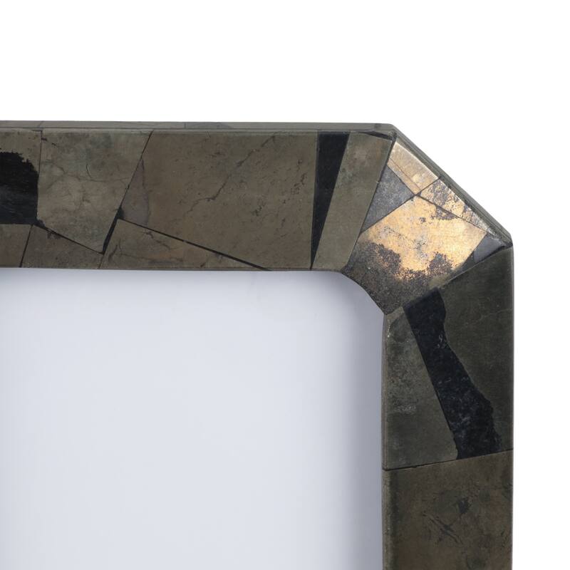 Decorative Antiqued Metal Photo Frame - Brown