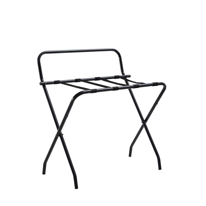Foldable Luggage Rack Suitcase Stand With Back