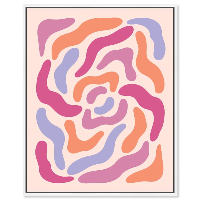 Petals Floral Form Canvas by Art Remedy - 24" x 30" - White