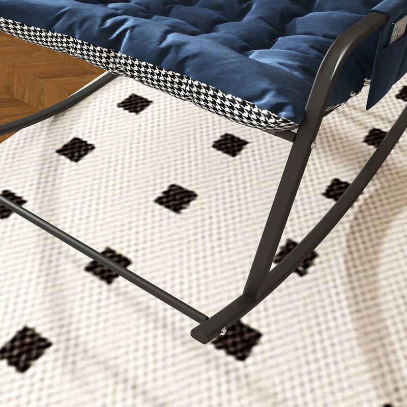 All-Season Comfort Storage Rocking Chair with Cushions & Armrests