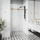 preview thumbnail 21 of 30, VIGO Elan Frameless Sliding Shower Door 68" to 72" W x 74" H - Matte Brushed Gold