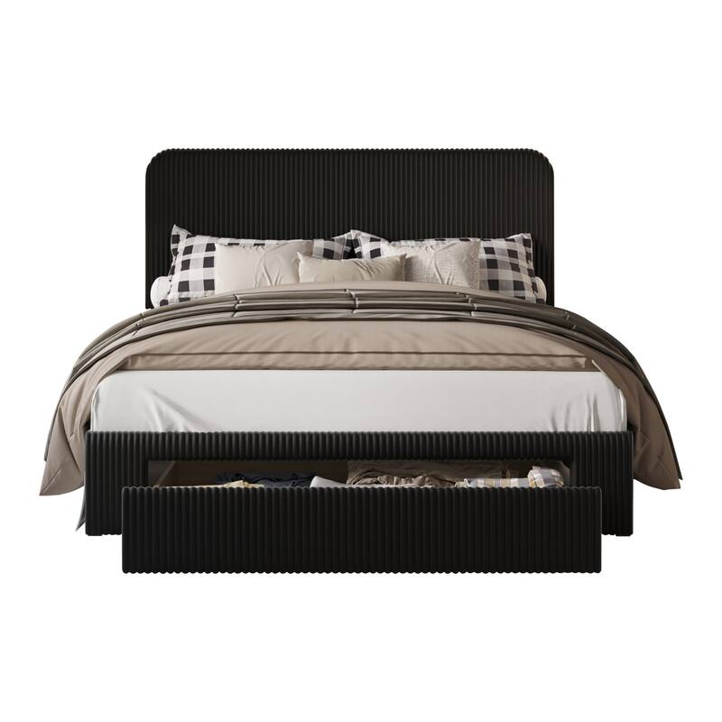 Freya Upholstered Storage Panel Bed