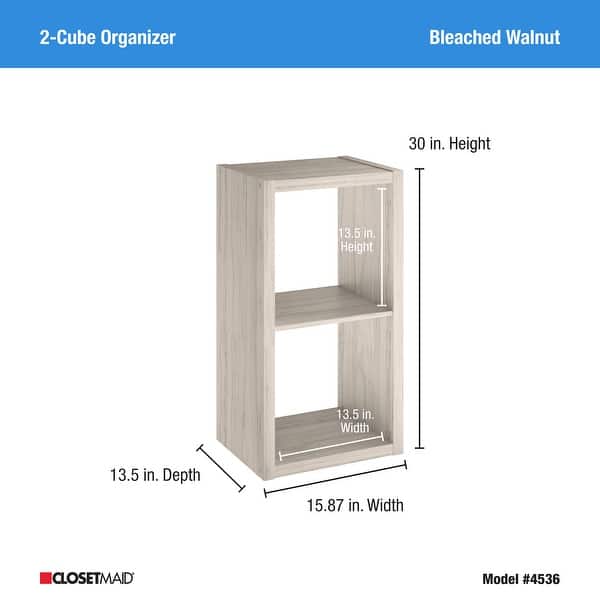 dimension image slide 2 of 3, ClosetMaid Decorative Storage 2-Cube Organizer