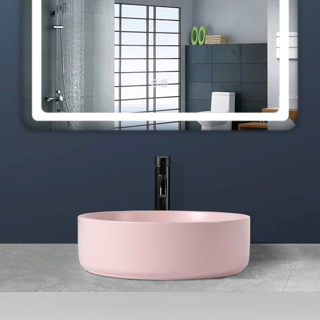 Topcraft Ceramic Countertop Art Basin Bathroom Sinks - 15.7"